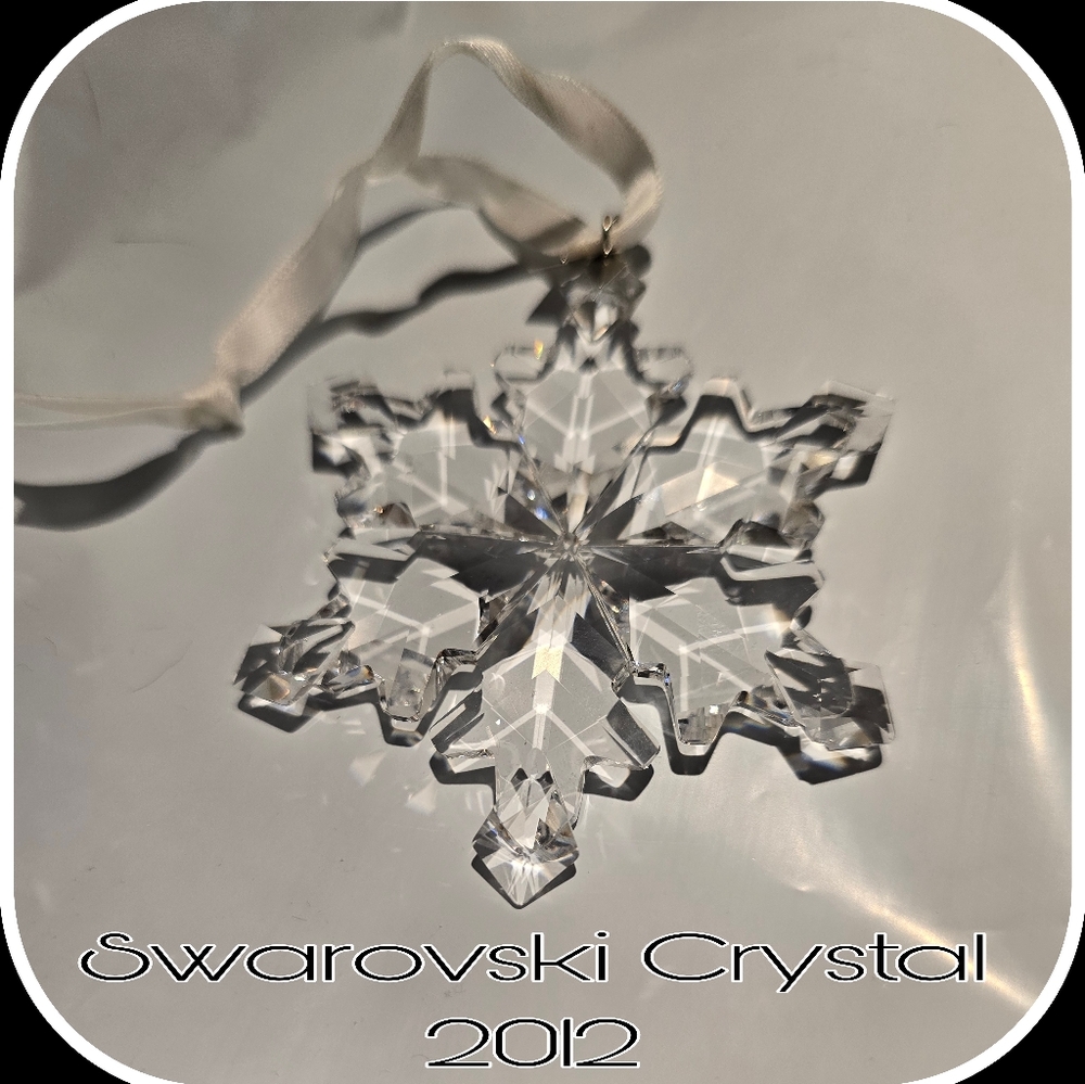 Swarovski Austrian Crystal Holiday Christmas Snowflake 2012 Ornament 2.8"W x 3"H - Picture 4 of 8